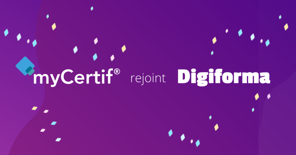 Logo union Digiforma et Rich ID MyCertif